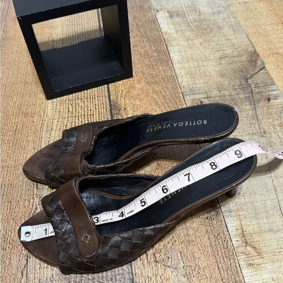 Bottega Veneta Woven Sandals Intrecciato Damier Leather Check Sz 38 US 8 COA - Picture 15 of 16